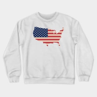 America Patriotic Flag Crewneck Sweatshirt
